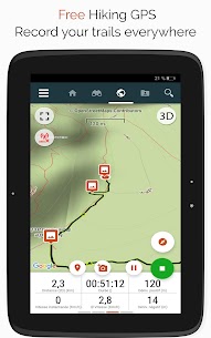 SityTrail hiking trail GPS offline IGN topo maps 15