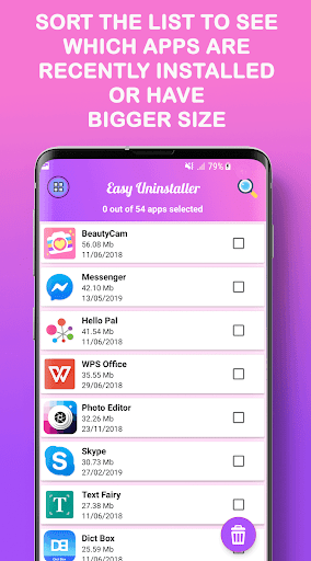 Easy Uninstaller App Uninstall Screen 2