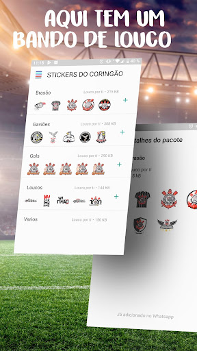 Android application Figurinhas do Coringão! screenshort