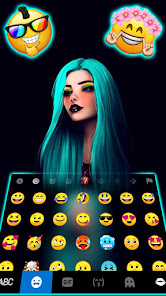 Screenshot 3 Gothic Neon Girl Fondo de tecl android