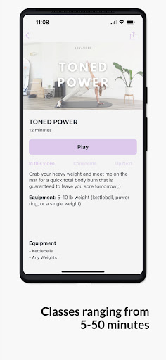 Android application the toned studio screenshort