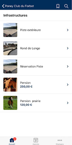 Android application Poney Club du Forbot screenshort