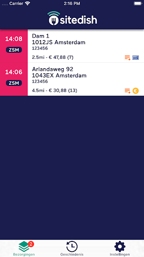 Sitedish BezorgApp Screen 3