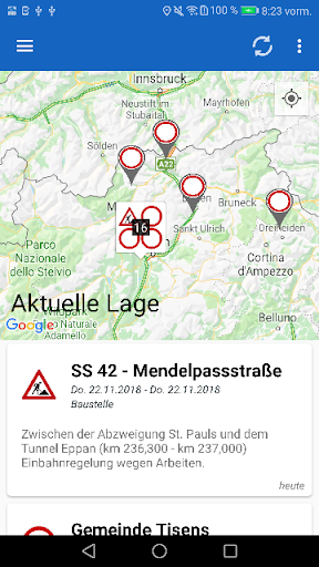 Android application Südtirol - Verkehr screenshort