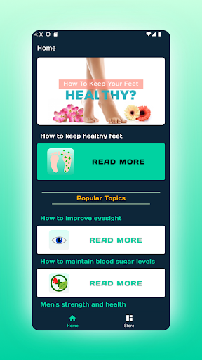 Android application How to keep healthy feet screenshort