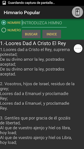 Android application Himnario Popular screenshort