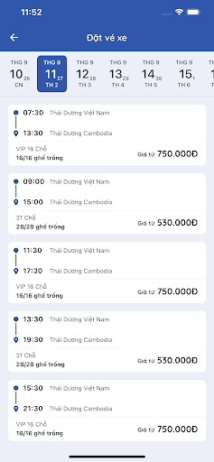 Thái Dương Limousine Screen 2