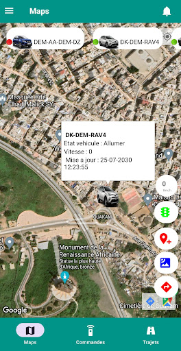 Android application sentracking screenshort