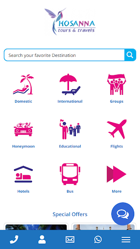 Android application Hosanna Tours And Travels screenshort