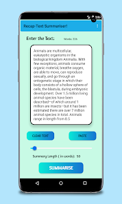 Screenshot 3 Recap-Text Summariser! android