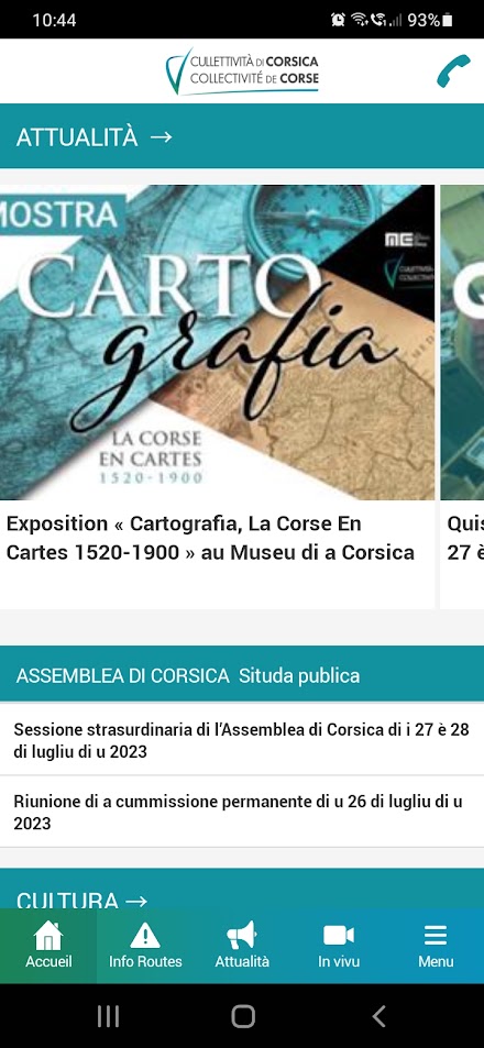 Collectivité de Corse Screen 1