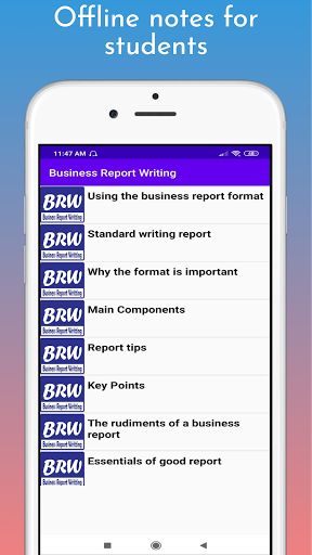Business Report Writing Screen 2