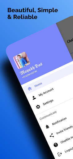 Android application ChatMe screenshort