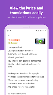 Letras - Song lyrics and translations Varies with device APK screenshots 1