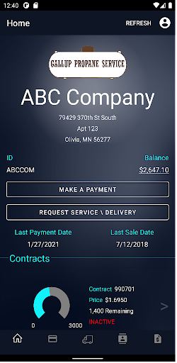 Android application Gallup Propane screenshort