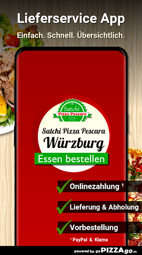 Android application Satchi Pizza Pescara Würzburg screenshort