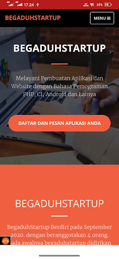 Android application BegaduhStartup screenshort