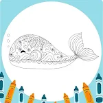 Cover Image of ダウンロード Whale Mandala Coloring Book  APK