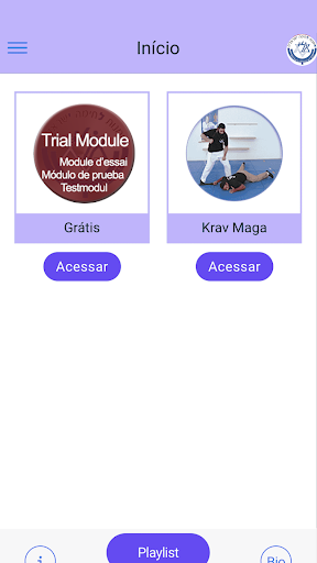 Visualização do aplicativo