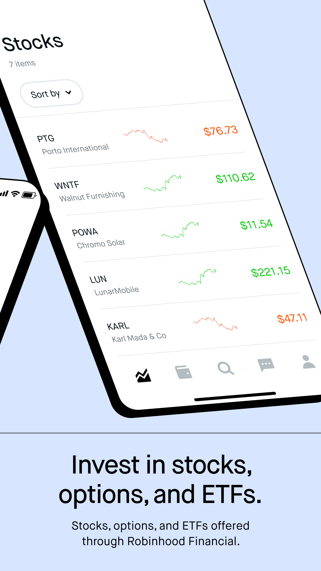 Android application Robinhood: Stocks & Crypto screenshort