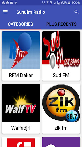 Android application Sunufm Radio screenshort