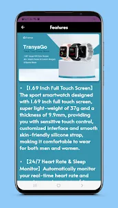 tranyago smartwatch guide