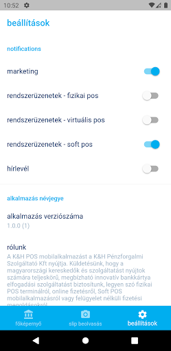 K&H POS mobilalkalmazás Screen 2