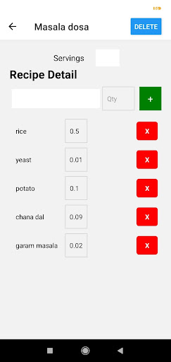 recipe-x-shopping Screen 2
