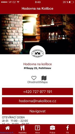 Android application Hodovna Na Kolibce screenshort
