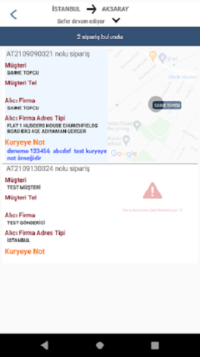 Mars Lojistik Sürücü Uygulama Screen 3