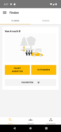 Android application HitchHike screenshort