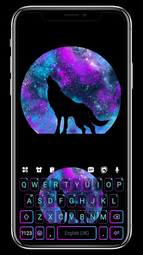 Android application Galaxy Howling Wolf Keyboard B screenshort