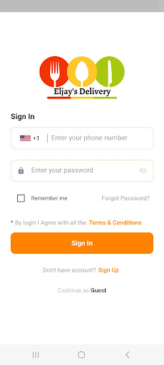 Android application Eljay's Delivery screenshort