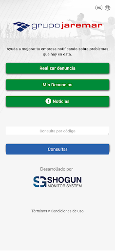Android application Grupo Jaremar Ethics Line screenshort