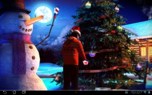 צילום מסך של טפט חי של חג המולד 3D