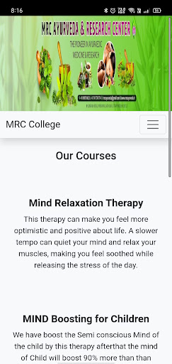 Android application MRC Therapy screenshort