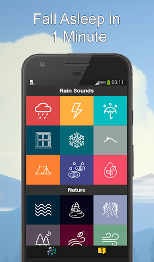 Android application Sound of rain to sleep screenshort
