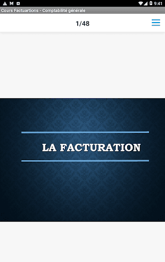 Android application Cours Facturations - Comptabil screenshort