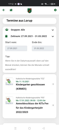 Lorup App Screen 3