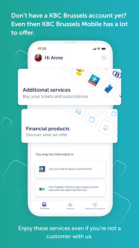 Screenshot of KBC Brussels Mobile
