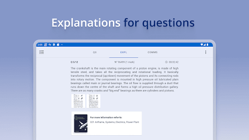 Screenshot of Aviation Exam - EASA