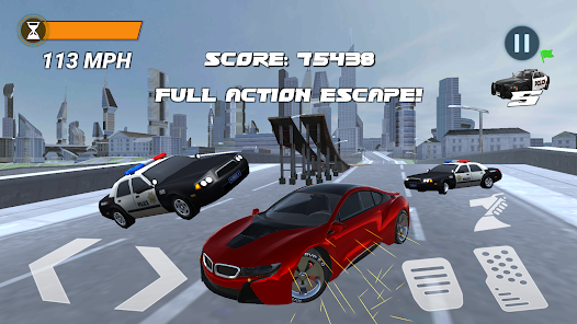 Bmw Police Escape Car Game  screenshots 1