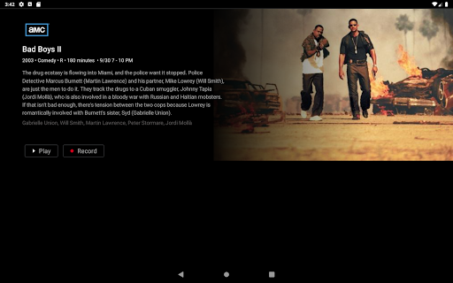 Screenshot of HTC TV NOW