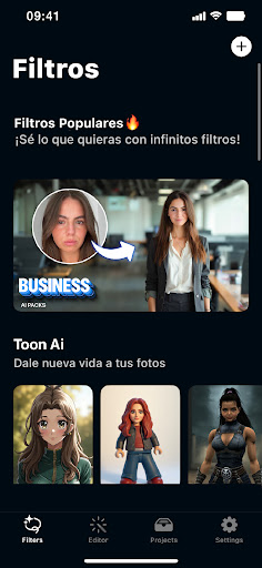 Vista previa de la aplicación