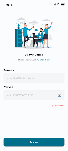 Android application HCM Pergudangan PKG screenshort