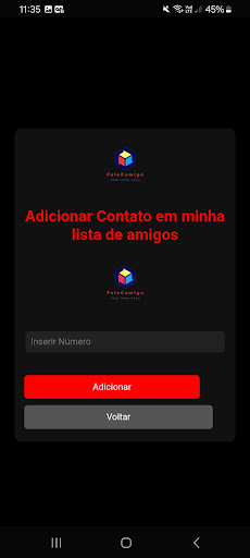 Aplicativo de Bate Papo Screen 3