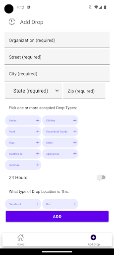 Donator Locator Screen 2