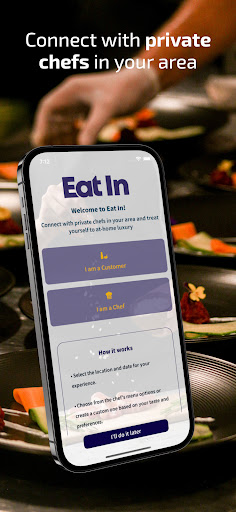 Android application Eat In - Private Chefs screenshort