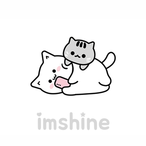Simple white cat theme logo