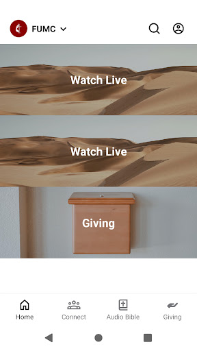 Android application Savannah FUMC screenshort